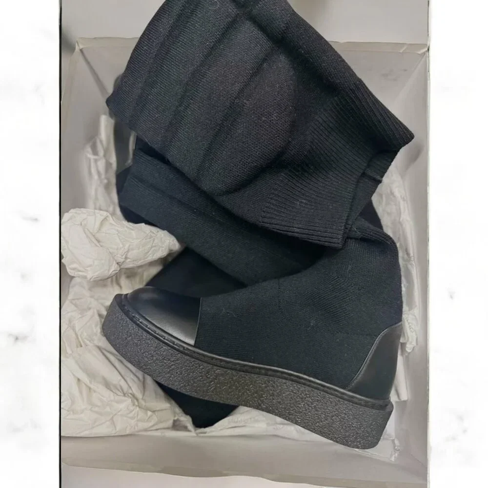 NIB max mara 35mm wooly knit over-the-knee boots
